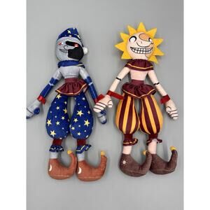 Sundrop Moondrop Plush Five Nights at Freddys Security breach Clowns 12” No Tags